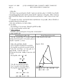 Bài giảng môn Hình học 7 - Tiết 52: Quan hệ giữa ba cạnh của một tam giác bất đẳng thức tam giác