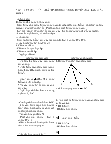Bài giảng môn Hình học 7 - Tiết 55: Tính chất ba đường trung tuyến của tam giác