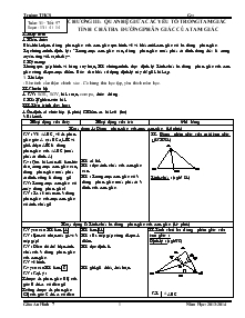 Bài giảng môn Hình học 7 - Tuần 31 - Tiết 57: Tính chất ba đường phân giác của tam giác