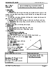 Bài giảng môn Hình học 7 - Bài 3 - Tiết 51 - Tuần 29: Quan hệ giữa ba cạnh của một tam giác. Bất đẳng thức tam giác