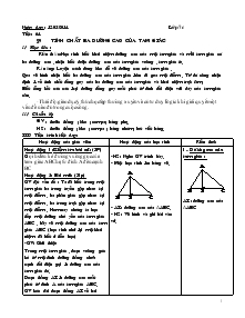 Bài giảng môn Hình học 7 - Tiết 64 - Bài 9: Tính chất ba đường cao của tam giác