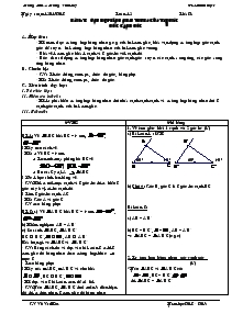 Bài giảng môn Hình học 7 - Tuần 15 - Tiết 28 - Bài 5: Trường hợp bằng nhau thứ ba của tam giác góc-Cạnh-góc