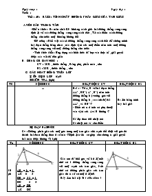 Bài giảng môn Hình học 8 - Tiết : 40 : Bài 3 : Tính chất đường phân giác của tam giác
