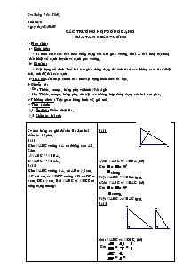 Bài giảng môn Hình học 8 - Tiết 48: Các trường hợp đồng dạng của tam giác vuông - Đặng Văn Khôi
