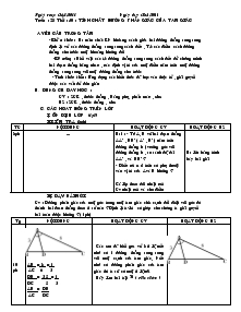 Bài giảng môn Hình học 8 - Tuần : 23 tiết : 40 : Tính chất đường phân giác của tam giác