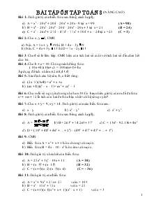 Bài tập ôn tập toán 8 (nâng cao)