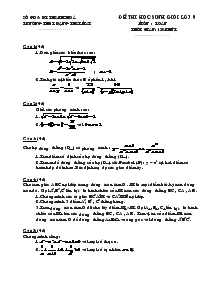 Đề thi học sinh giỏi lớp 9 môn: Toán - Truờng THPT Đặng Thai Mai