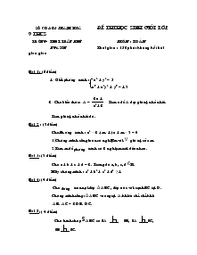 Đề thi học sinh giỏi lớp 9 THCS môn Toán