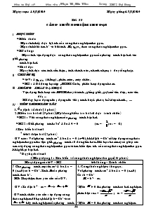 Giáo án Đại số 9 - Tiết 55: Công thức nghiệm thu gọn