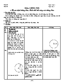 Giáo án Hình học 9 - Tiết 20: Sự xác định đường tròn - Tính chất đối xứng của đường tròn