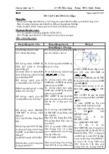 Giáo án môn Hình hoc 9 - Tiết 33: Ôn tập chương II (tiếp)