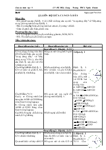 Giáo án môn Hình hoc 9 - Tiết 37: Liên hệ giữa cung và dây