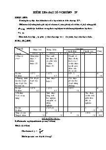 Kiểm tra Đại số 9 chương IV