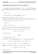 Bài giảng Đại số 11 - Một số phương pháp giải bài toán chia hết