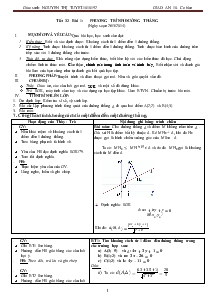 Bài giảng Hình học 10 - Tiết 32 - Bài 1: Phương trình đường thẳng