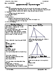 Bài giảng môn Hình học 7 - Tuần 32 - Tiết 57 - Bài 6: Tính chất ba đường phân giác của tam giác (tiếp)