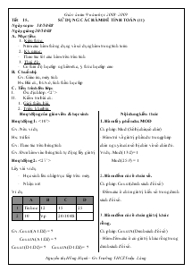 Bài giảng Tiết 15: Sử dụng các hàm để tính toán