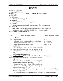 Bài giảng Tuàn 35 - Tiết 69: Ôn tập học kì II (tiết 3)