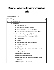 Công tác xã hội với trẻ em vi phạm pháp luật