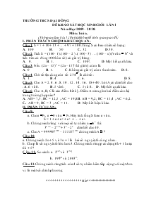 Đề khảo sát học sinh giỏi lần 1 năm học 2009 – 2010. môn: Toán - Trường THCS Đại Đồng