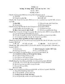 Đề kiểm tra Nội dung bồi dưỡng thường xuyên năm học 2013 – 2014 Bậc học: THCS - Nội dung: Modul 1
