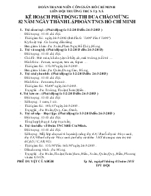 Đoàn thanh niên công sản Hồ Chí Minh liên đội trường THCS Tạ Xá kế hoạch phát động thi đua chào mừng 82 năm ngày thành lập đoàn TNCS Hồ Chí Minh