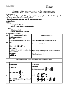 Giáo án Đại số 9 - Học kỳ I - Tiét 6: Liên hệ giữa phép chi và phép khai phương