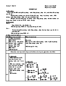 Giáo án Đại số 9 - Học kỳ II - Tiết 38: Luyện tập