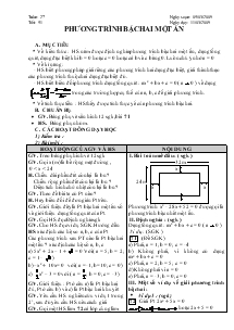 Giáo án Đại số 9 - Học kỳ II - Tiết 51: Phương trình bậc hai một ẩn