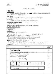 Giáo án Đại số 9 - Học kỳ II - Tiết 59: Kiểm tra 1 tiết