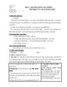 Giáo án Giáo duc công dân 6 - Bài 1 đến bài 4