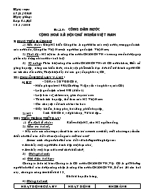 Giáo án Giáo duc công dân 6 - Bài 13: Công dân nước cộng hoà xã hội chủ nghĩa Việt Nam