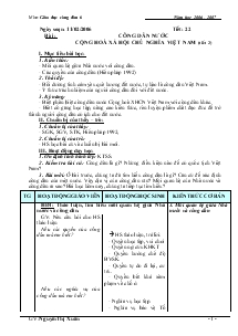 Giáo án Giáo duc công dân 6 - Bài: Công dân nước cộng hoà xã hội chủ nghĩa Việt Nam (tiết 2)