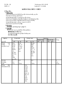 Giáo án Giáo dục công dân 6 - Tiết 27: Kiểm tra viết 1 tiết