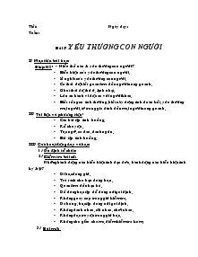 Giáo án Giáo dục công dân 7 - Bài 5: Yêu thương con người