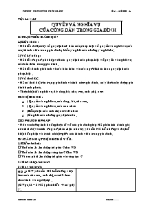 Giáo Án Giáo Dục Công Dân 8 - Nguyễn Ngọc Ấn - Tiết 14 – 15: Quyền Và Nghĩa Vụ Của Công Dân Trong Gia Đình