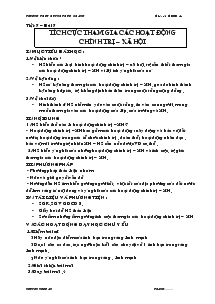 Giáo Án Giáo Dục Công Dân 8 - Nguyễn Ngọc Ấn - Tiết 7 – Bài 7: Tích Cực Tham Gia Các Hoạt Động Chính Trị – Xã Hội