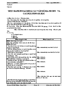 Giáo án Giáo dục công dân 8 - Thực hành ngoại khoá các vấn đề địa phương và các nội dung đã học