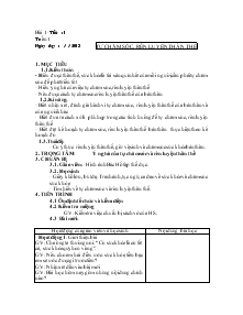 Giáo Án Giáo Dục Công Dân Lớp 6 - Bài 1- Tiết 1: Tự Chăm Sóc, Rèn Luyện Thân Thể