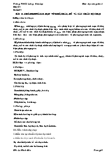 Giáo án Giáo dục công dân lớp 8 - Từ tiết 23 đến tiết 26 - Lê Minh Đức Trường THCS Lương Hòa Lạc