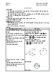 Giáo án Hình học 9 - Học kỳ II - Tiết 41: Luyện tập