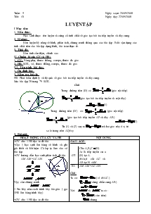 Giáo án Hình học 9 - Học kỳ II - Tiết 43: Luyện tập