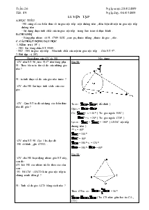 Giáo án Hình học 9 - Học kỳ II - Tiết 49: Luyện tập