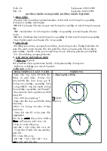 Giáo án Hình học 9 - Học kỳ II - Tiết 50: Đường tròn ngoại tiếp, đường tròn nội tiếp