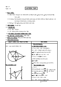 Giáo án Hình học 9 - Tuần 14 - Tiết 27: Luyện tập + Tiết 28: Ôn tập chương II