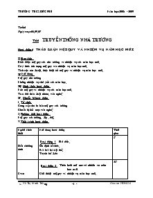 Giáo án hoạt động ngoài giờ 6 - Trường THCS Đức Phú năm học: 2008 - 2009