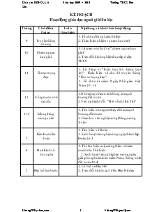 Giáo án hoạt động ngoài giờ lên lớp 6 - Năm học 2009 – 2010 - Trường THCS Phú Sơn