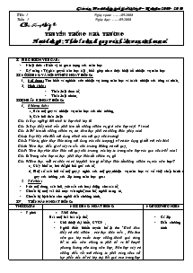 Giáo án Hoạt động ngoài giờ lên lớp 6 – Năm học 2009 - 2010