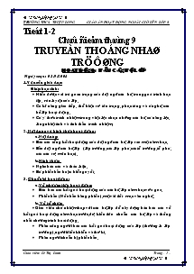 Giáo án Hoạt động ngoài giờ lên lớp lớp 8 - Lê Thị Lành - Trường THCS Triệu Long