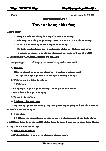 Giáo án hoạt động ngoài giờ lớp 6 - Chủ điểm tháng 9: Truyền thống nhà trường